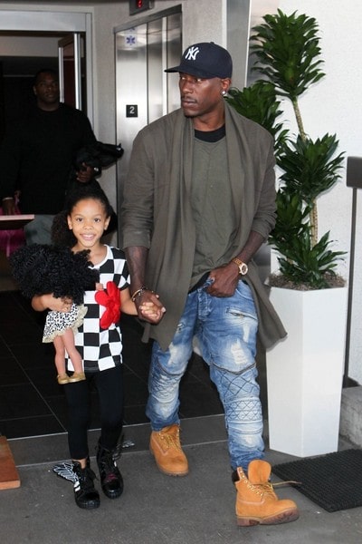 Tyrese and Shayla Gibson out at Airport.